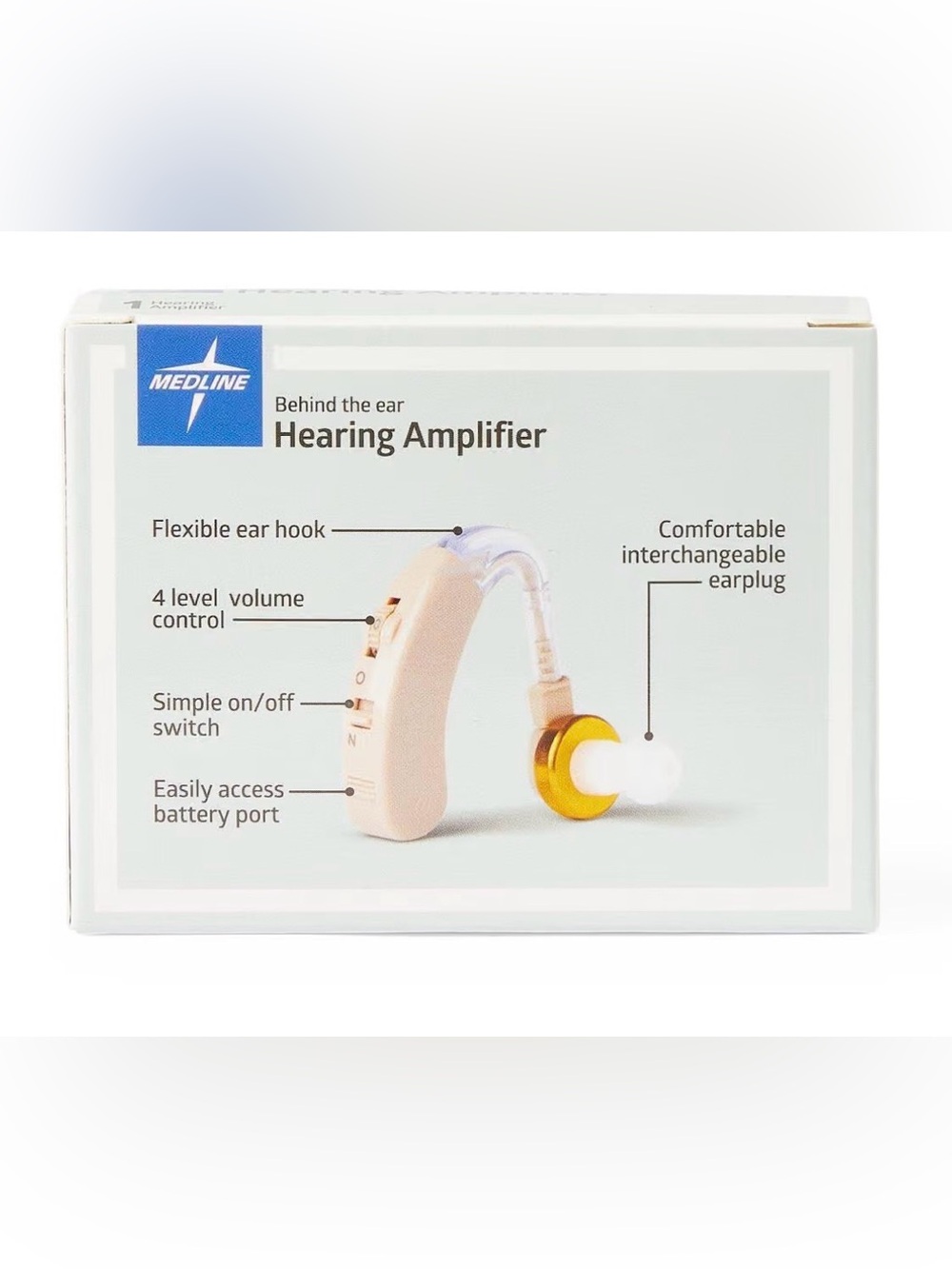 Medline Digital Behind-the-Ear Hearing Amplifier